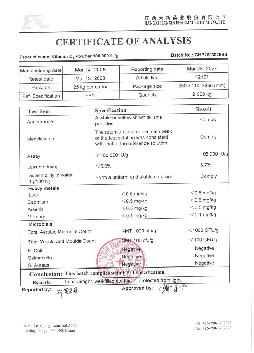 Vitamin D3 Analiz Raporu